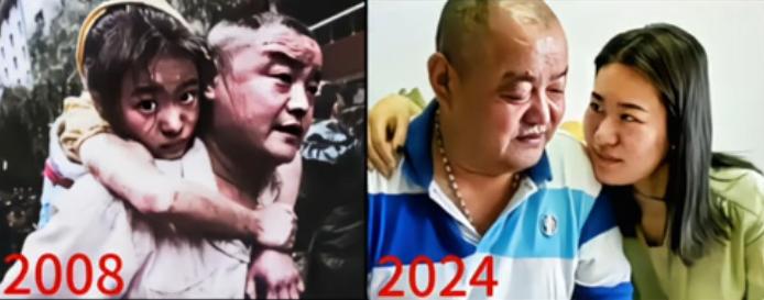 2008年的汶川地震，一个父亲不顾他人的劝阻，不停地用手刨挖废墟，寻找自己被埋在
