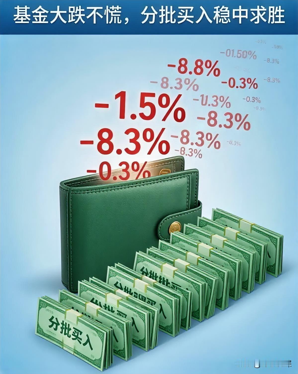 大跌时分批买入真能回本吗？我觉得是能，但有前提。之前有一只本金3万基金亏了30%