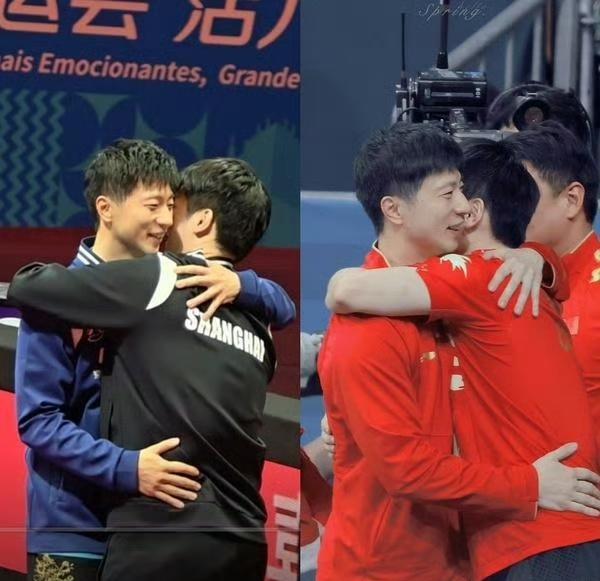 澳门全运会乒乓球男团决赛后，樊振东与马龙热烈拥抱！
马龙还是那个受人尊敬，只要有