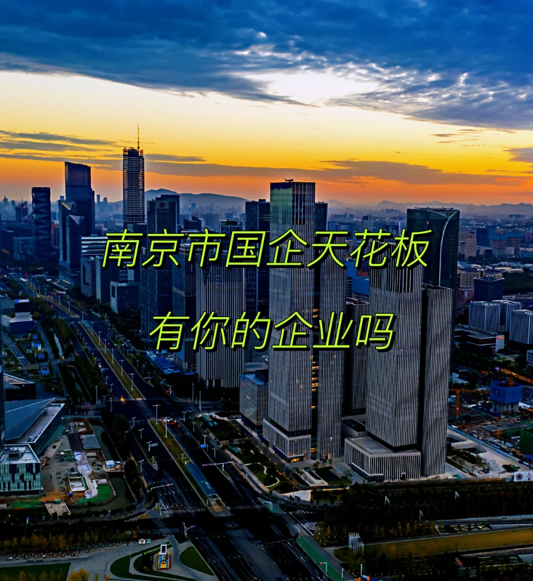 南京市国企天花板|有你的企业吗