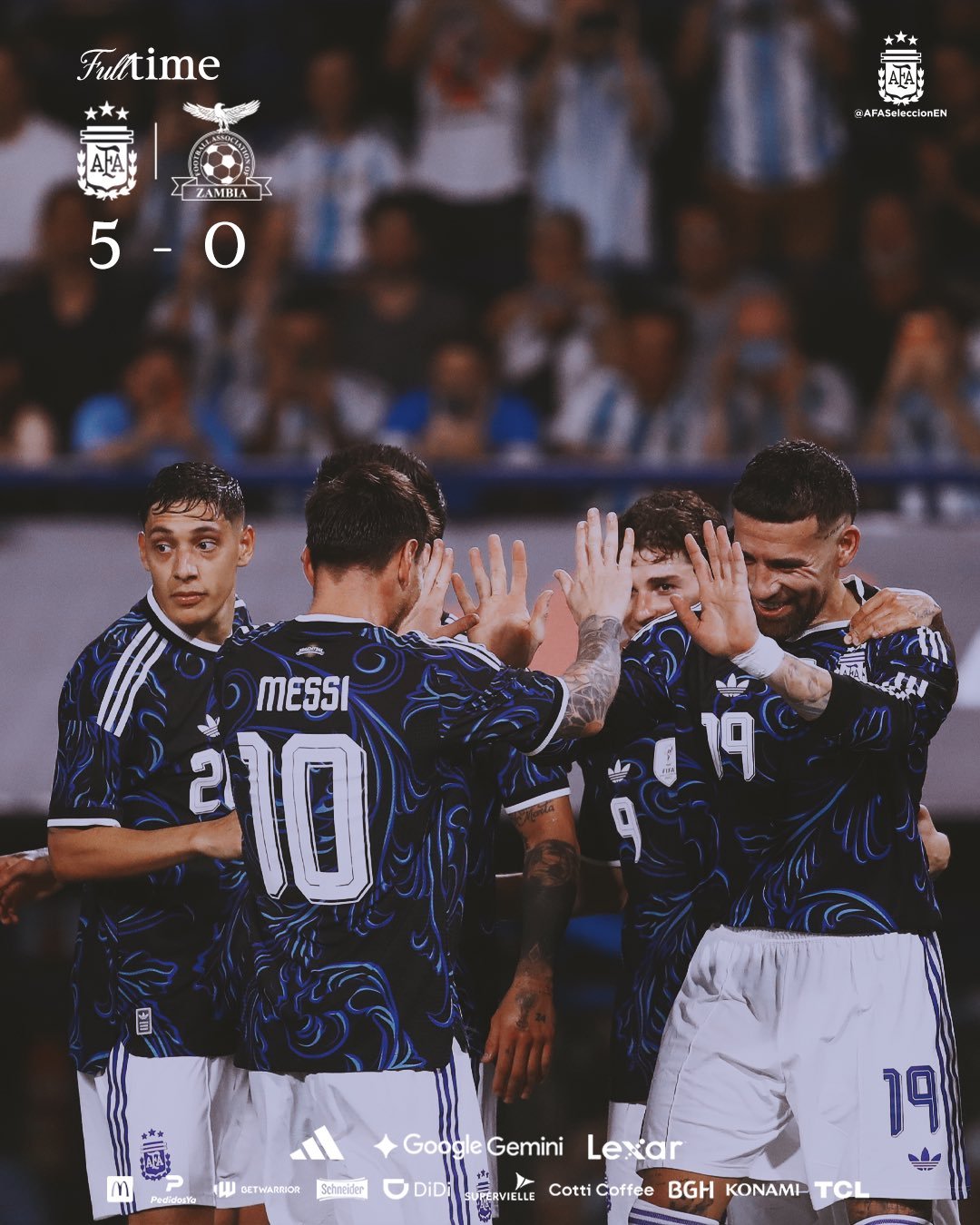 很快再见，阿根廷 💙梅西阿根廷球迷俱乐部阿根廷vs赞比亚阿根廷5比0赞比亚