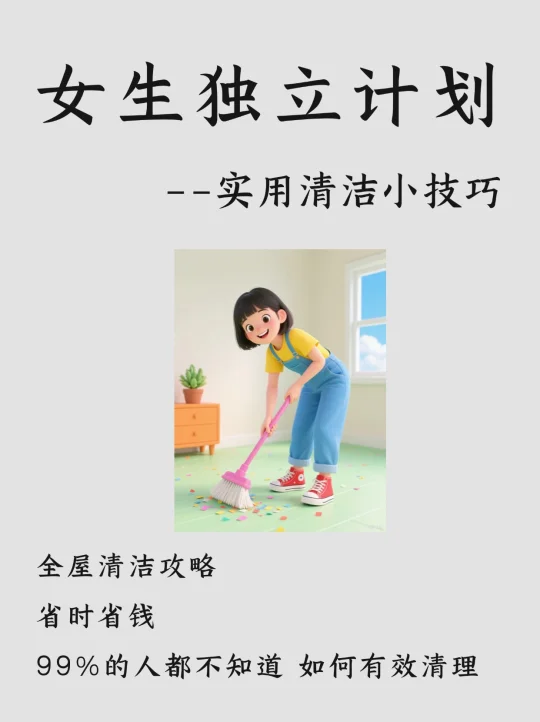女生独立计划｜居家清洁实用小技巧，快马住
