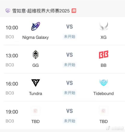 雪如意8月2日的赛程，10点NGM打XG，16点石头人打战车！dota2 dot