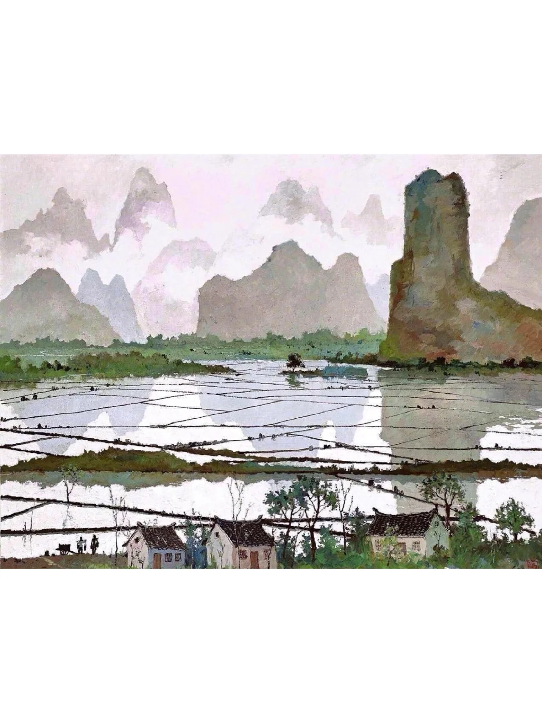 庞均意境深远的写意油画