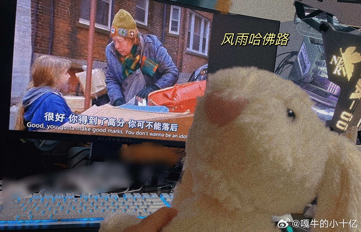 早上四点多醒了翻来覆去睡不着因为看了照明商店，所以做了噩梦抱着兔兔去旁边房间看风