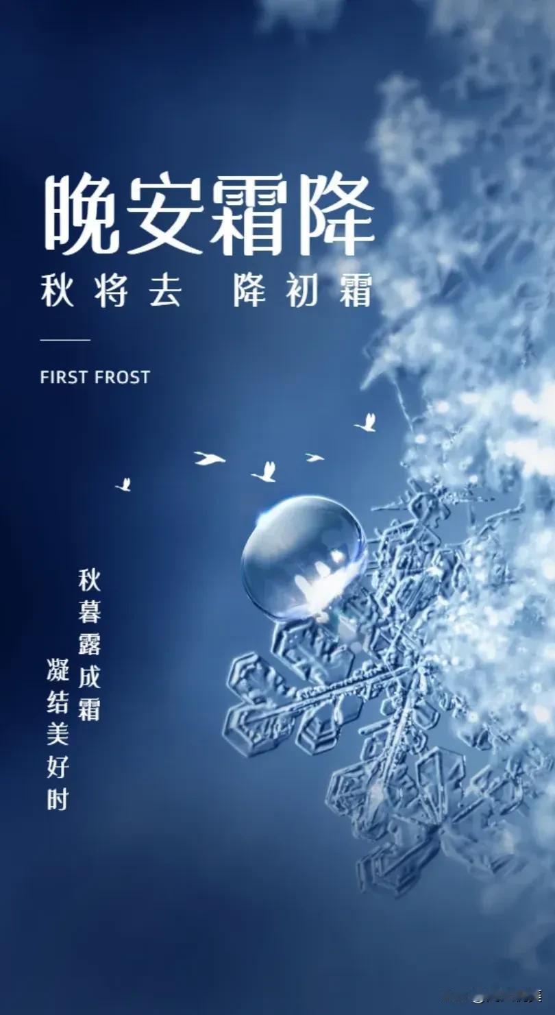 星霜荏苒，露往霜来。
一朝秋暮，遍地霜华，
柿满枝头，好运将至，
只要心怀期许，