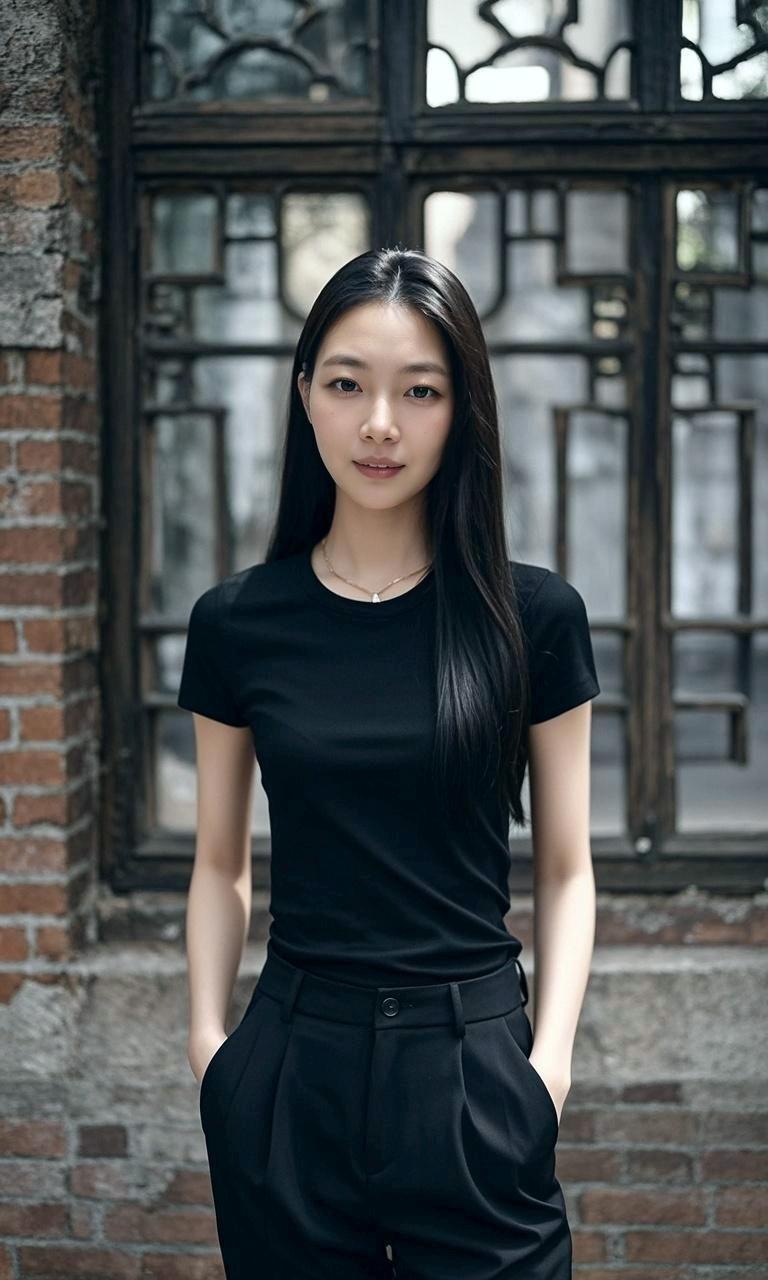 AI中式简约影 甜系女孩 清纯甜美 治愈系笑容 少女写真