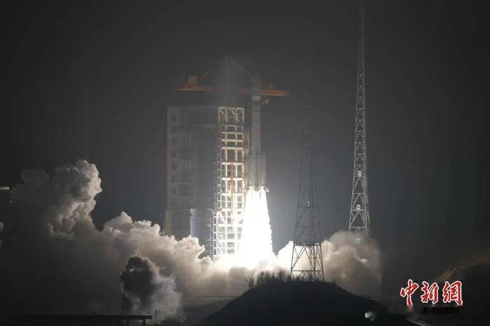 4月9日，我国卫星互联网低轨21组卫星发射成功。(来源 : 中新网) 