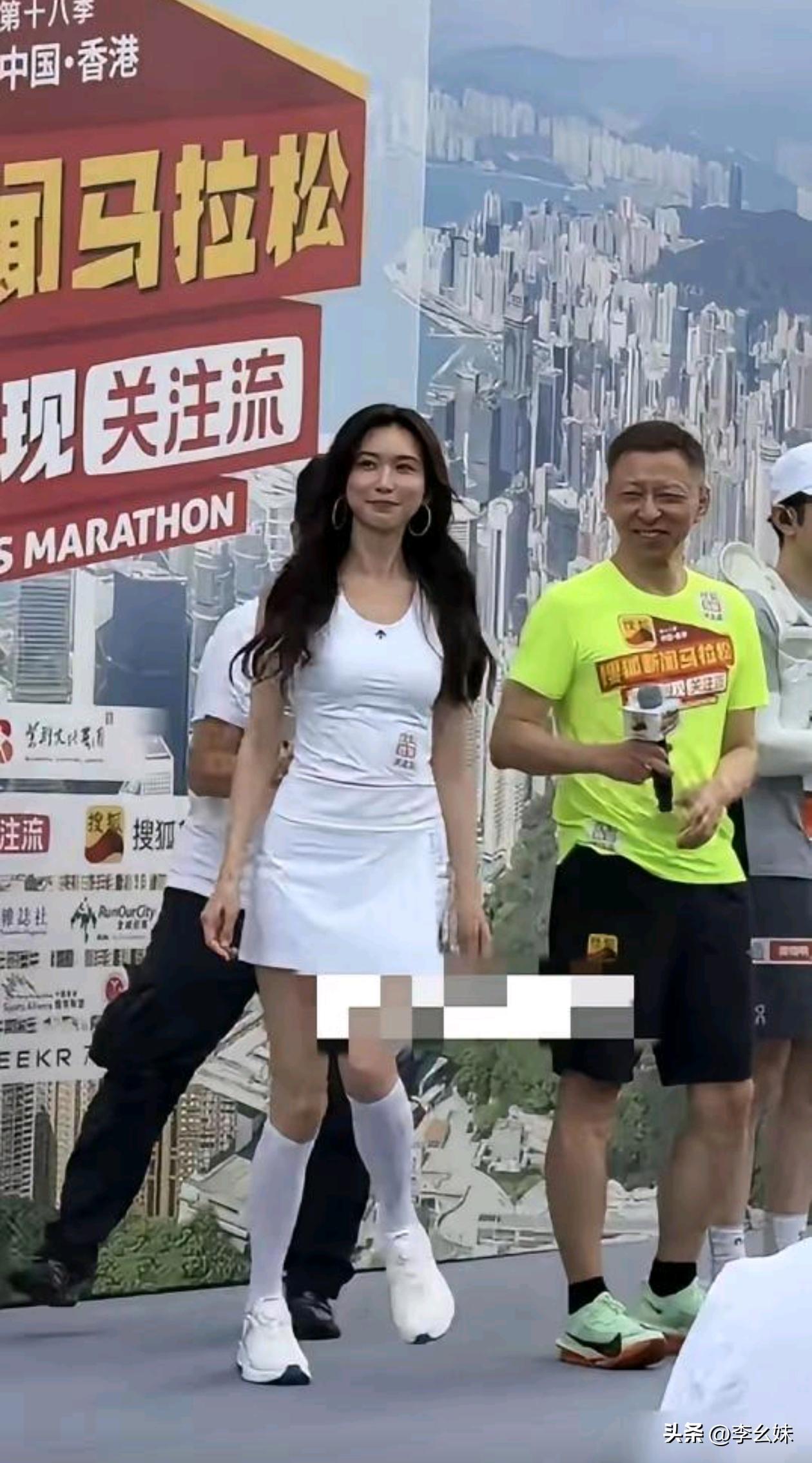 四十九岁的林志玲，出席香港马拉松