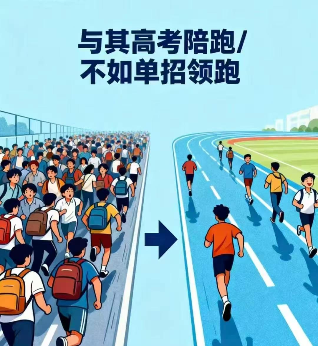 文化课400分以下的高三同学注意了，中公单招培训来了，与其高考陪跑，不如单招领跑