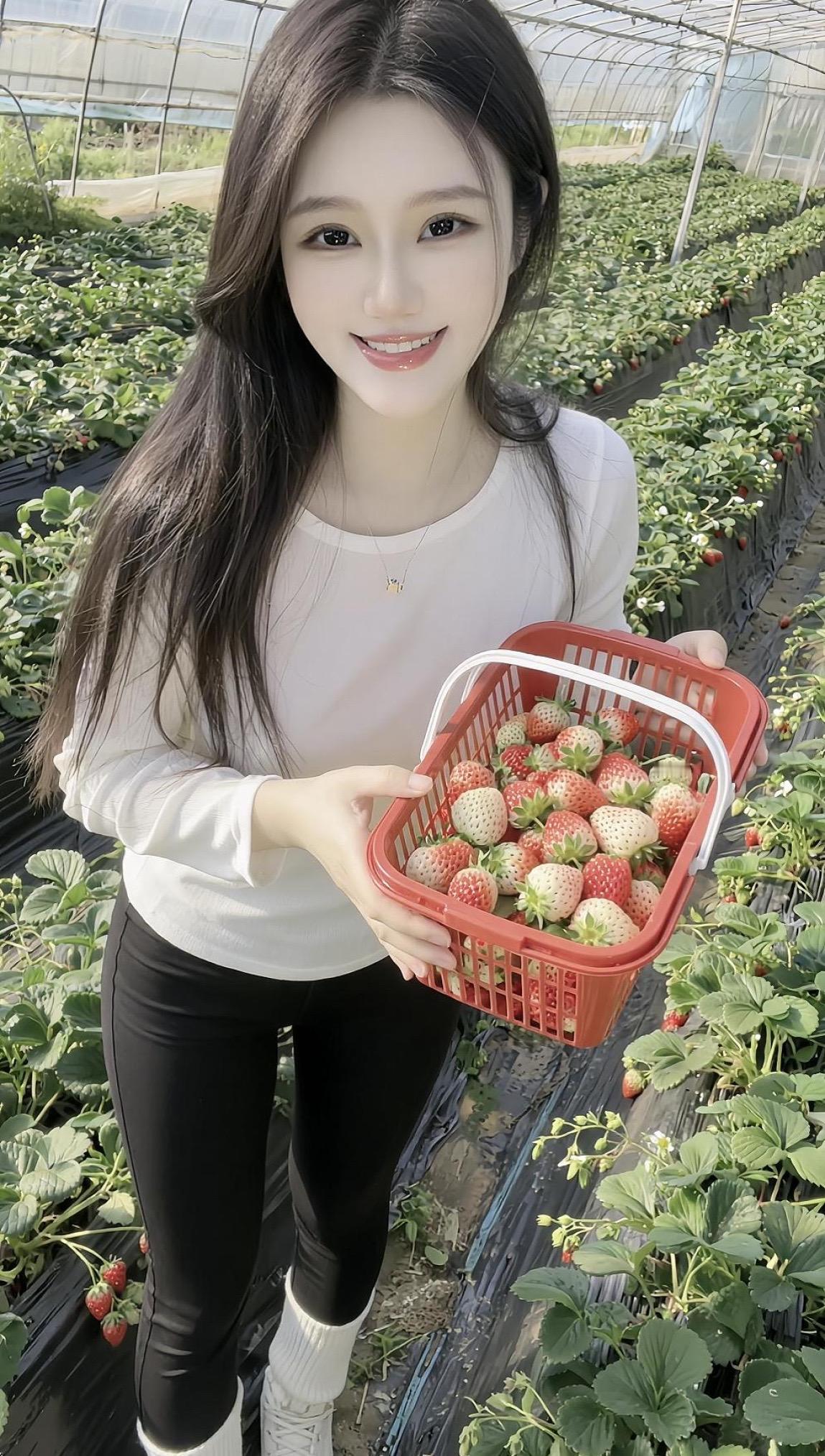 今日分享 采摘草莓🍓