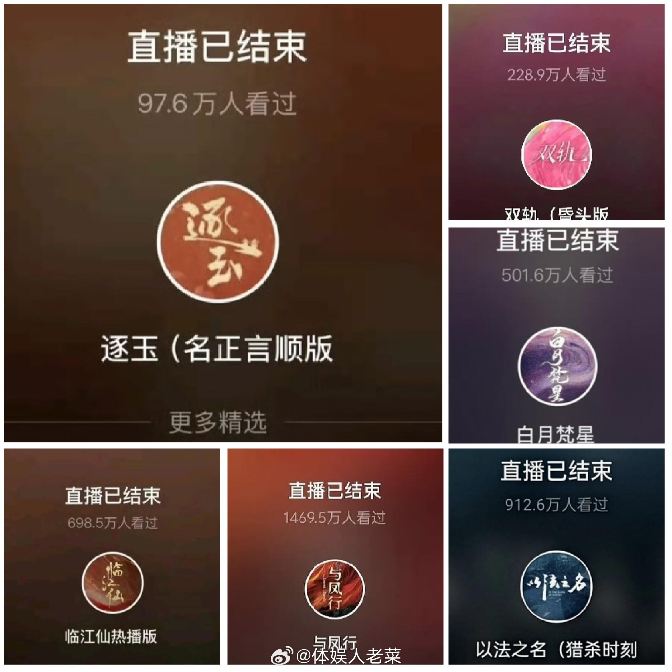 行行行这几天你们打来打去，已经严重影响我的追剧氛围了，那就一起看乐子呗。。逐玉数