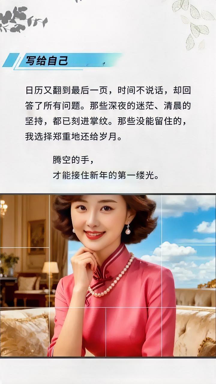 陪陪自己的人生！
冬天的味道写在风里，
人生的故事写在四季里。

光阴摇摇晃晃，