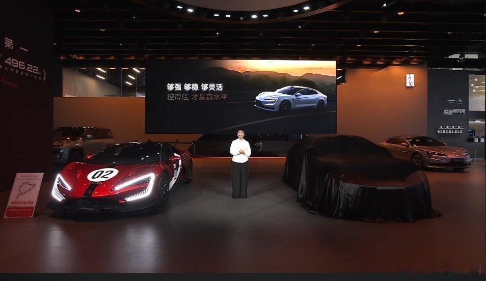 在上，仰望两款车真是吸睛！首先是仰望U9X，在纽北赛道刚刚载誉归来，刷新了世界成