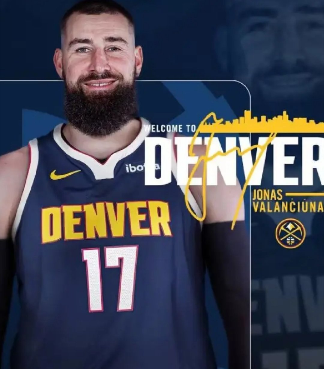 官方：瓦兰丘纳斯正式加盟掘金！合同最初第二年无保障，后转为保障。 nba自由市场