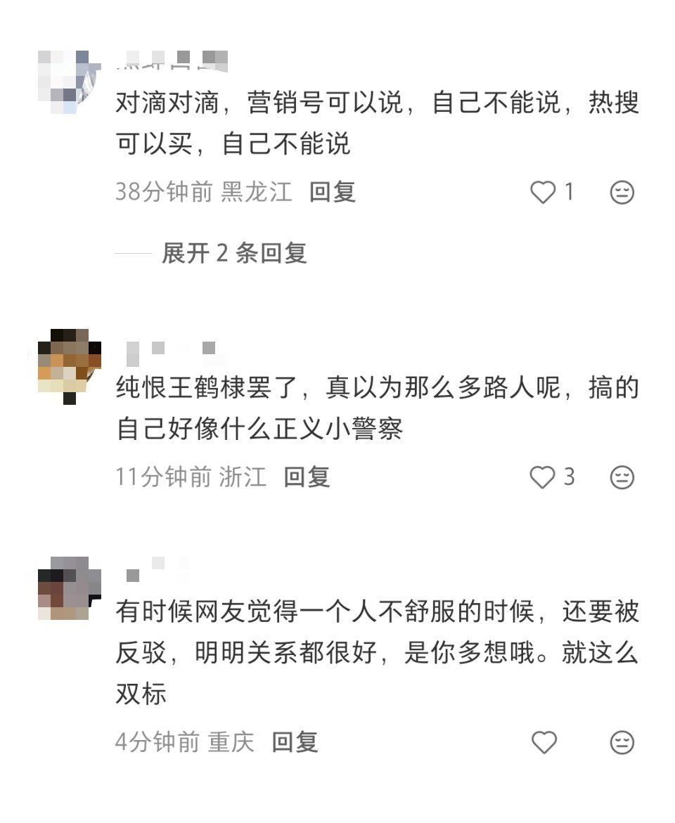 反正就是只对王鹤棣双标 
