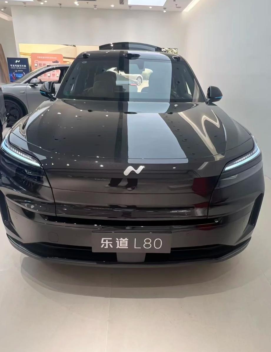 周末逛商场顺路拐进了乐道展厅，当场约了 4S 店的试驾车，就是图片里这台黑武士配