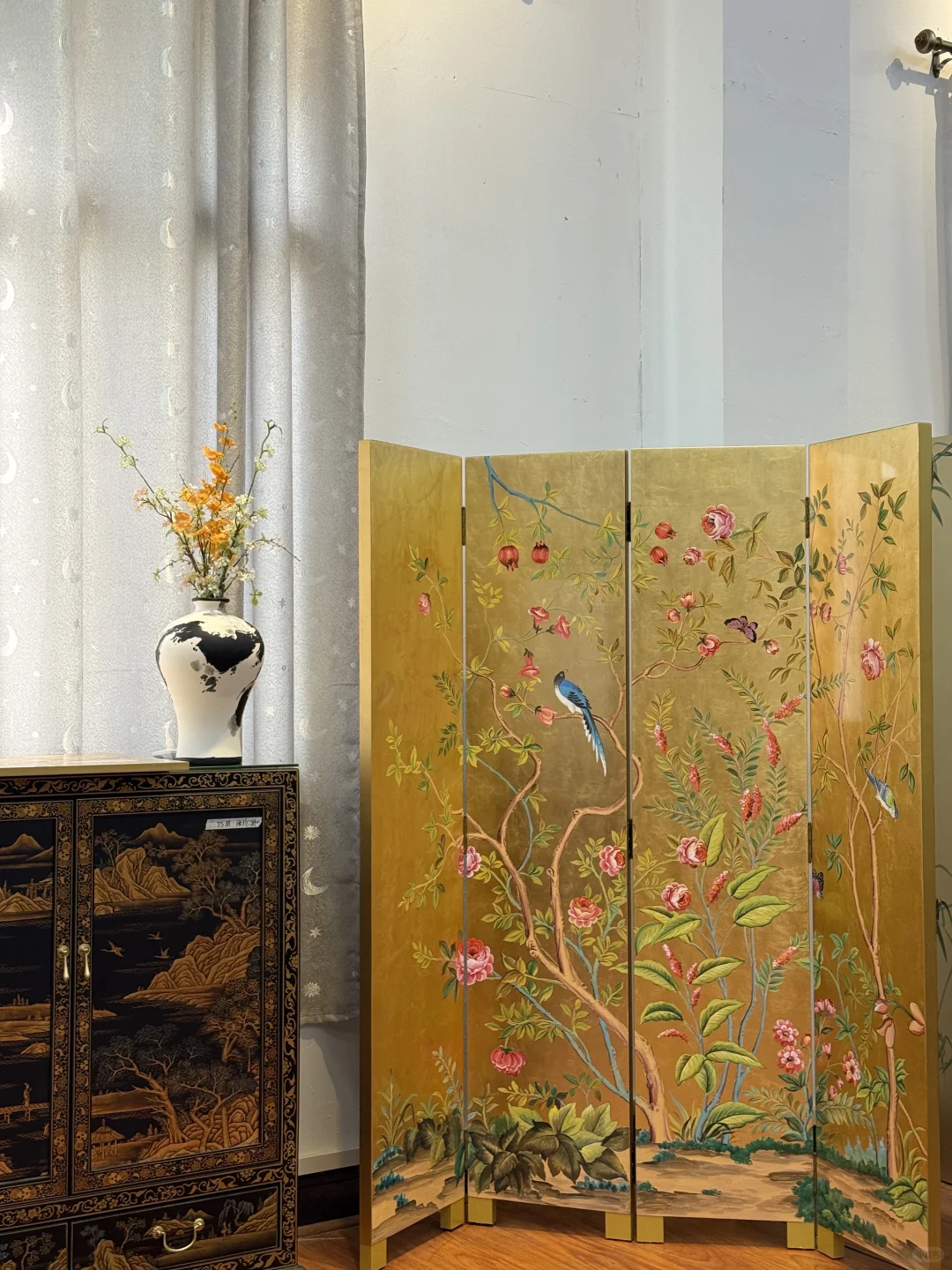 看到就想入的屏风，太美了！