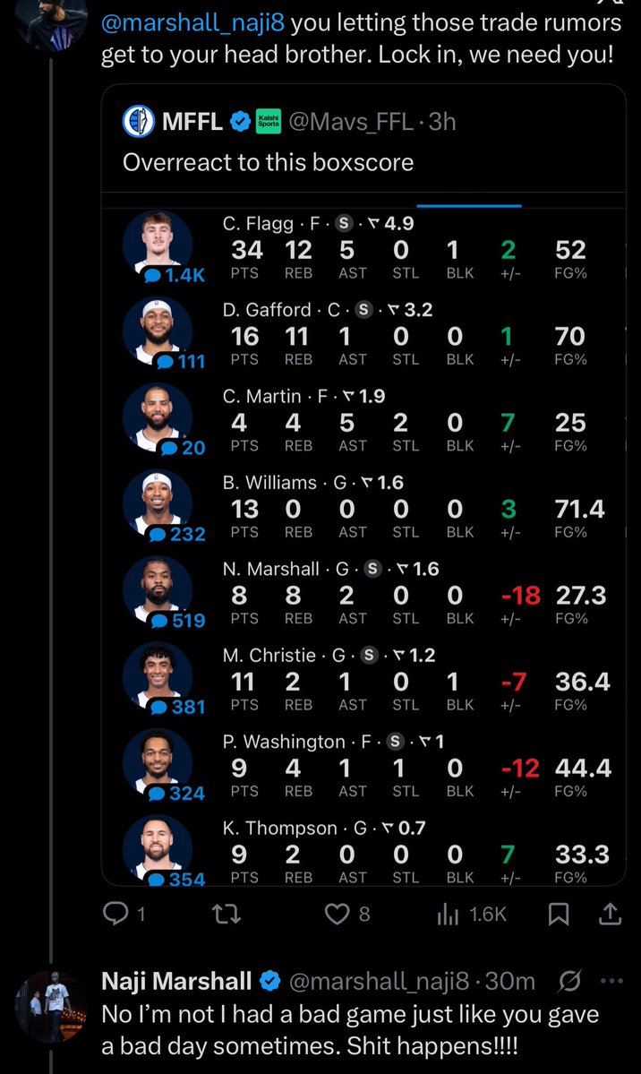 马绍尔：不会让交易传闻影响心态