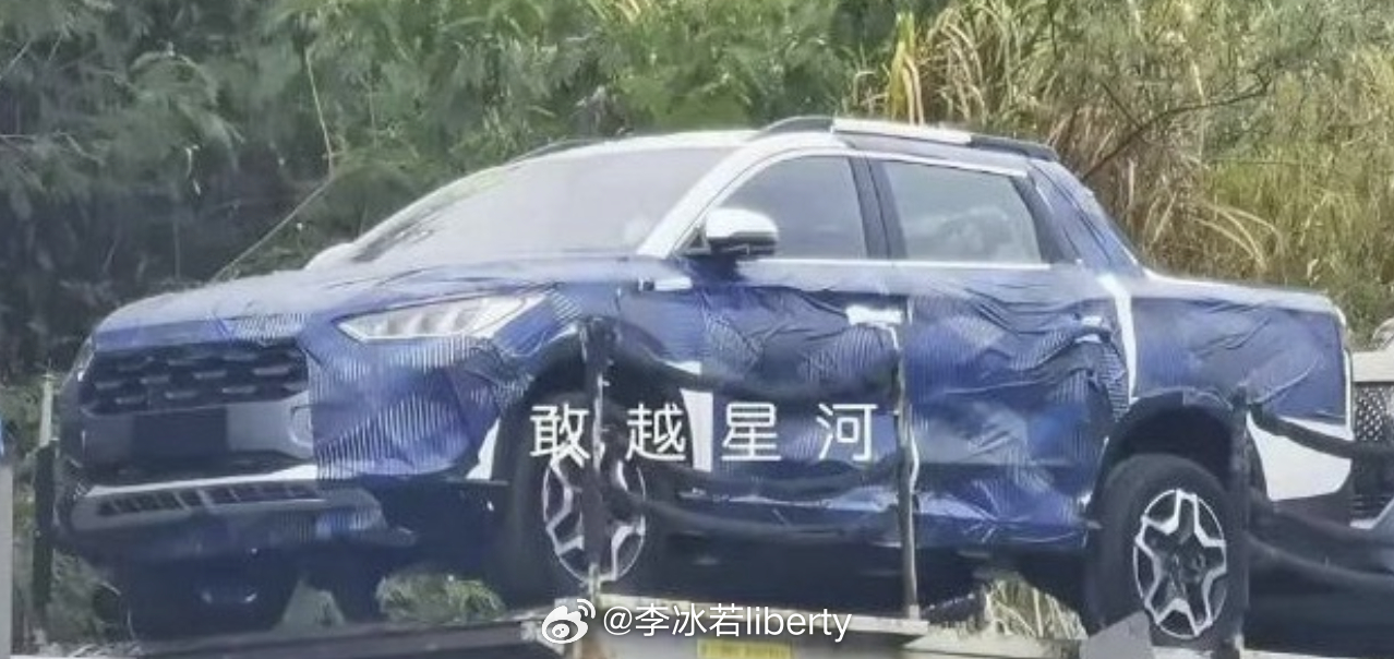 哈？比亚迪又一台皮卡？看设计前半部门像不像唐的外观？这次这台如果落地的话和之前D