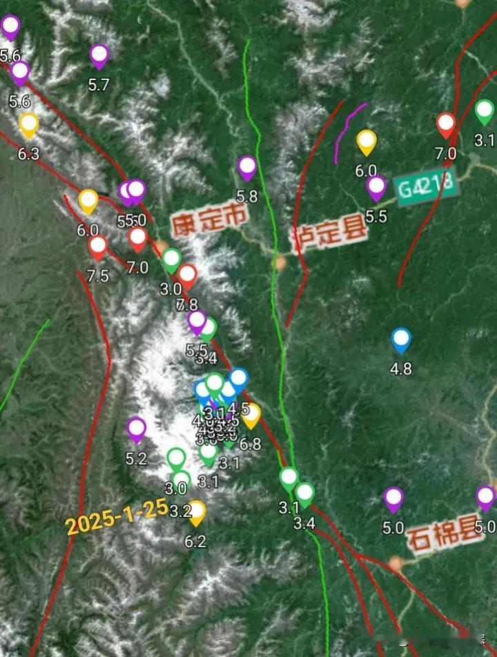 25日四川地震快讯，13时30分四川甘孜州康定市发生3.2级地震，震源深度8公里