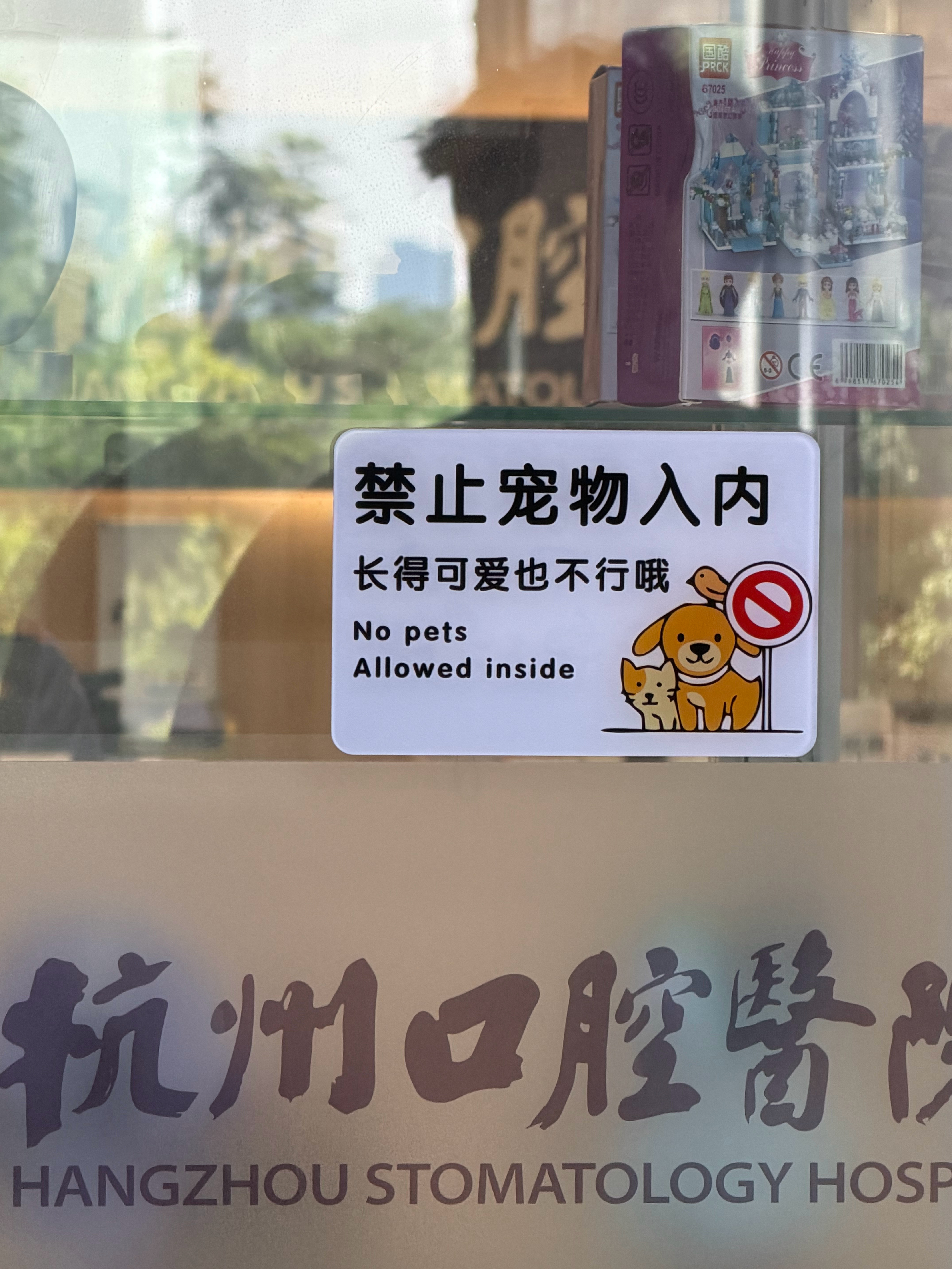 不好意思 宠物不能进 