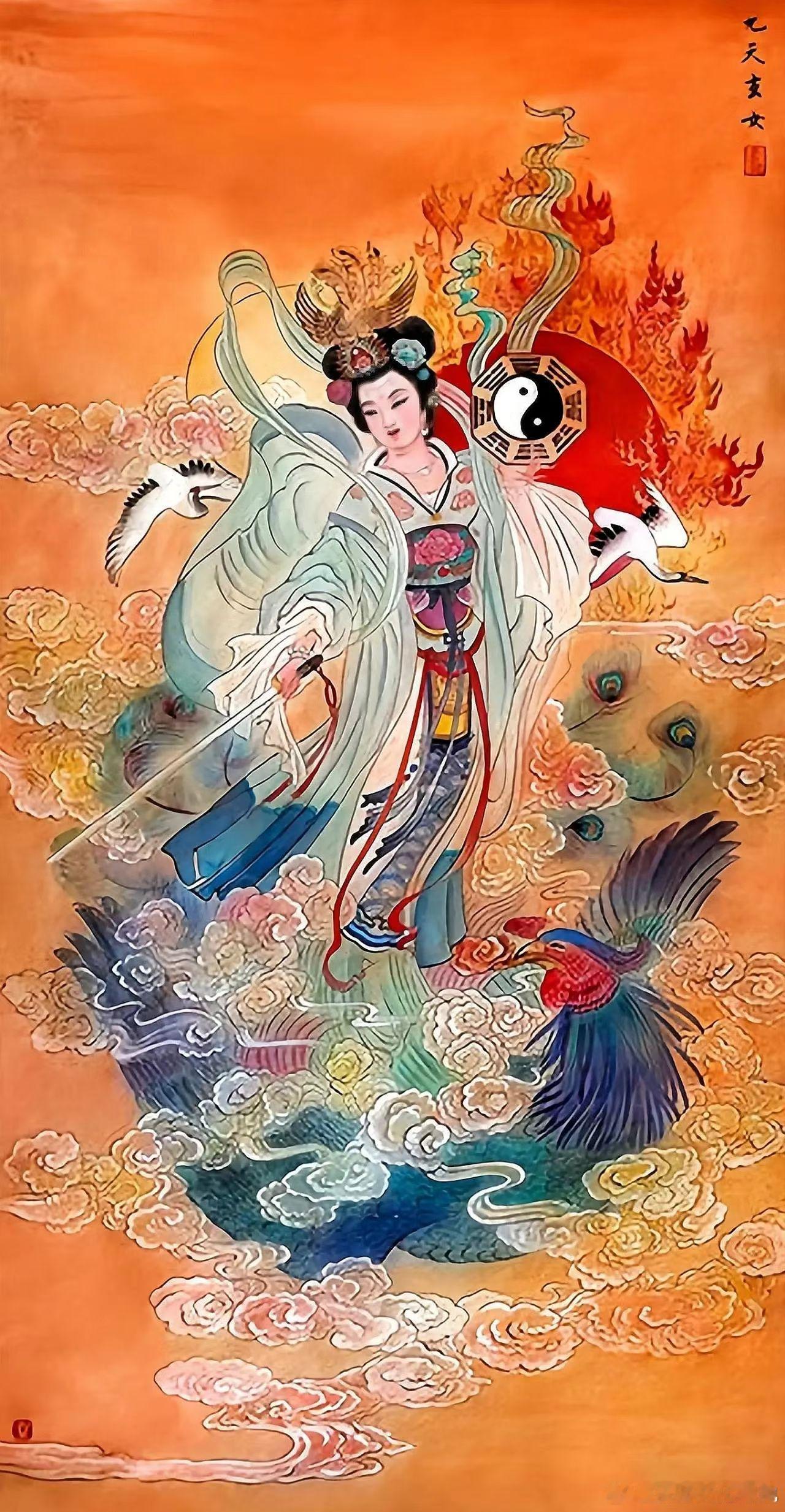 九天玄女，又称玄女、九天娘娘、九天玄母天尊、九天玄阳元女圣母大帝玄牝氏，是中国古