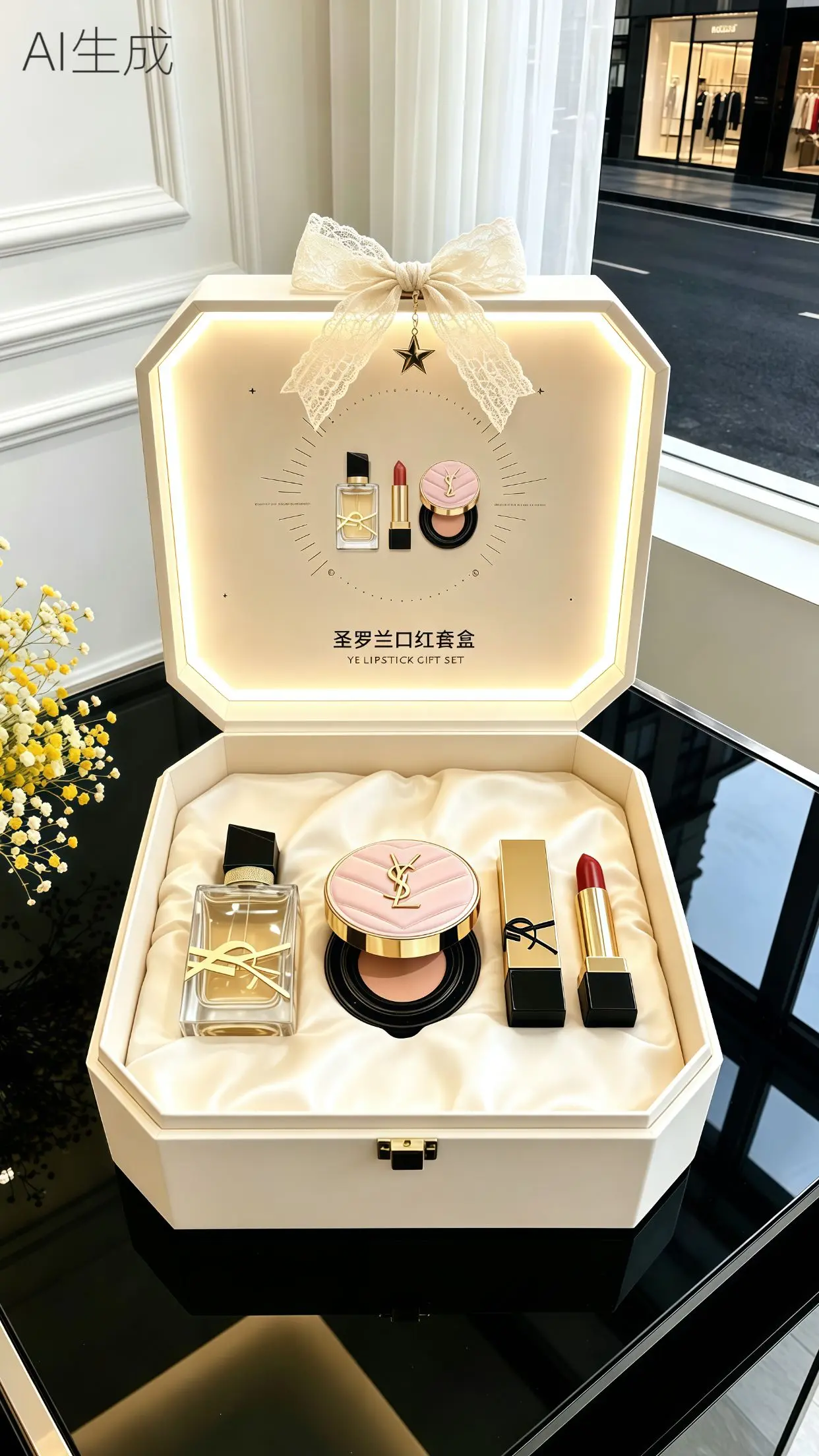 送女友实用礼物 女孩喜欢的礼物 送女友仪式感礼物推荐 圣罗兰口红香水礼盒