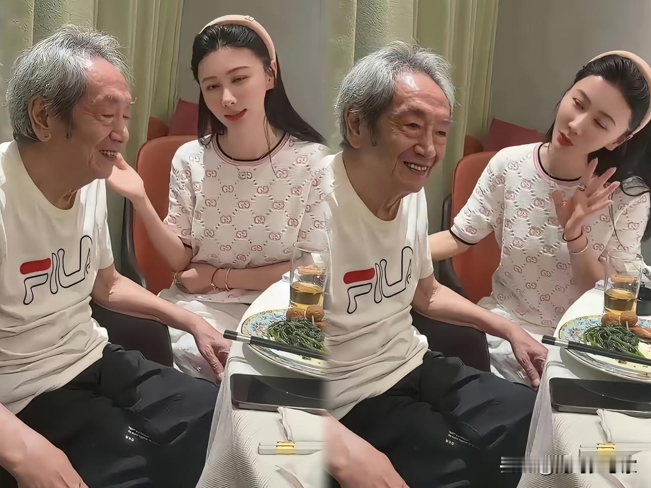 老戏骨王奎荣的晚年生活，实在让人羡慕。

他和小自己三十多岁的妻子饶芯语相伴多年