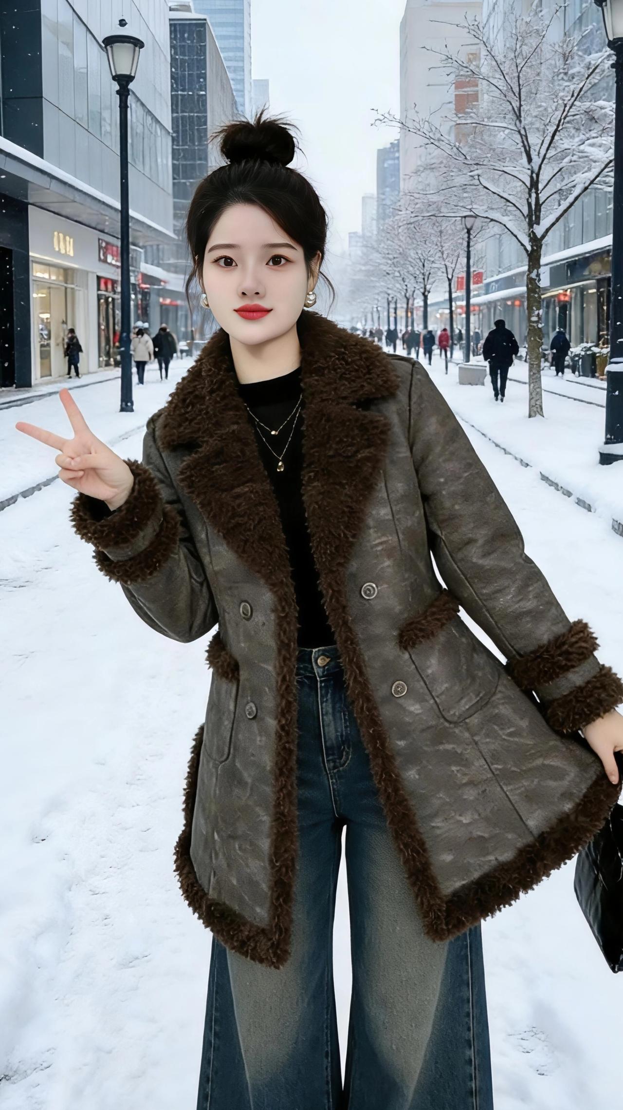 雪色里的红棕序章
 
当碎雪吻过城市的街面，红砖与玻璃的楼宇间，便漾开了冬日独有