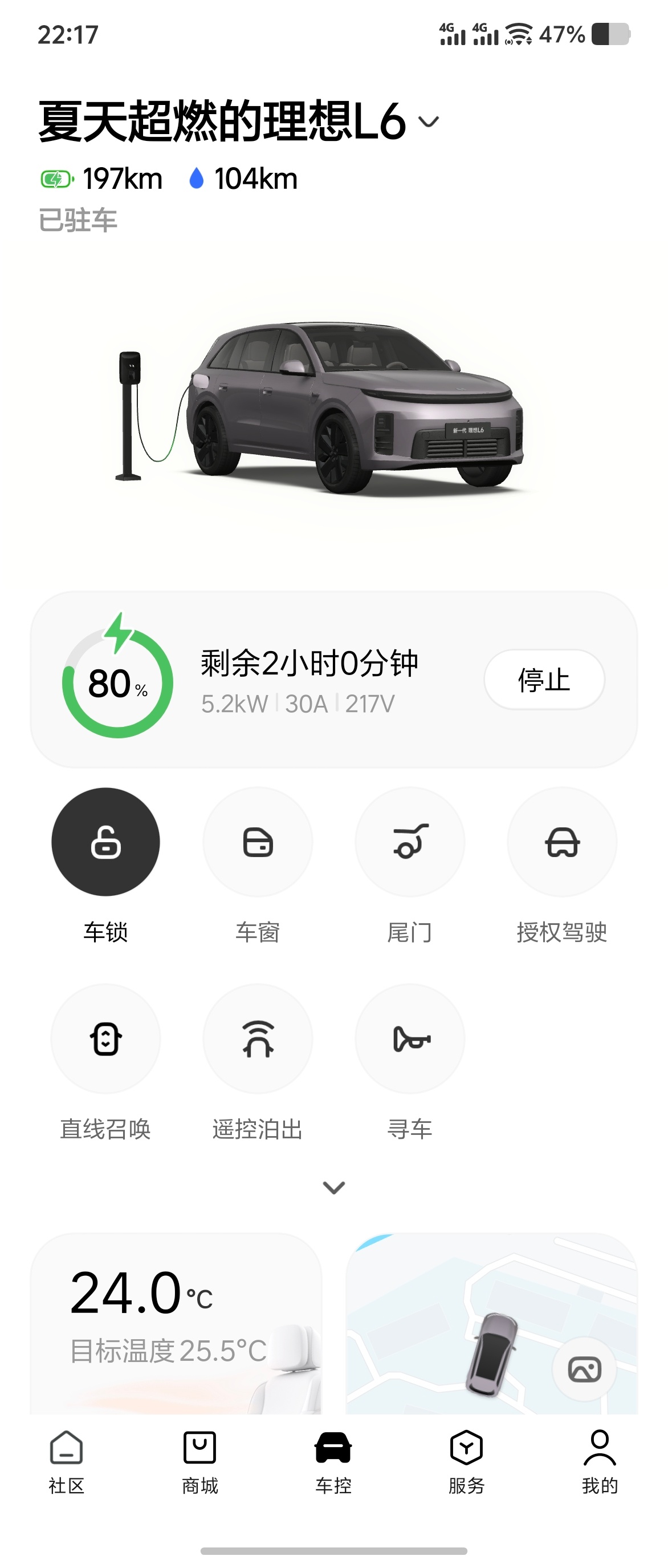 开了一周把理想L6开没电了，跑了230多，必须安排晚上三毛一度的电正好还没在车里