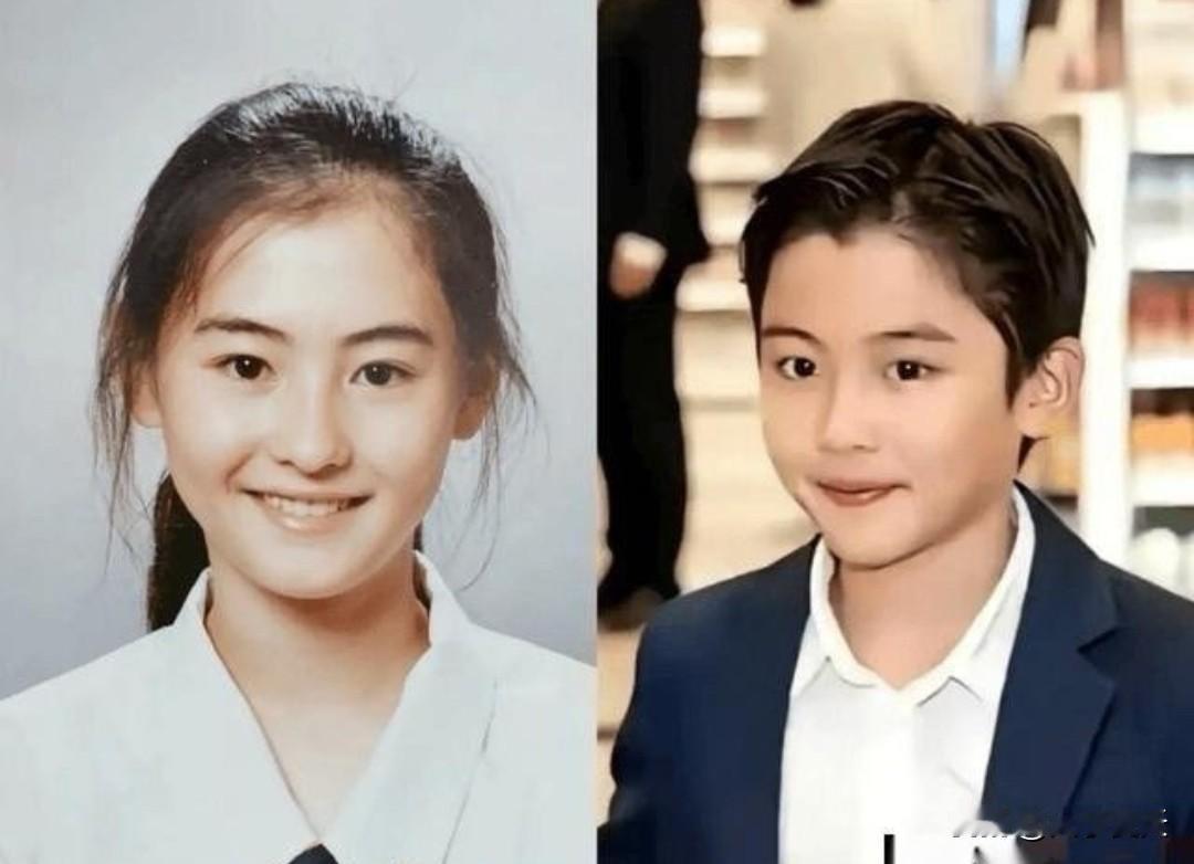 张柏芝小儿子好像妈妈童年，6岁小王子帅气的模样，应该是遗传了爸爸的优良基因 ​​