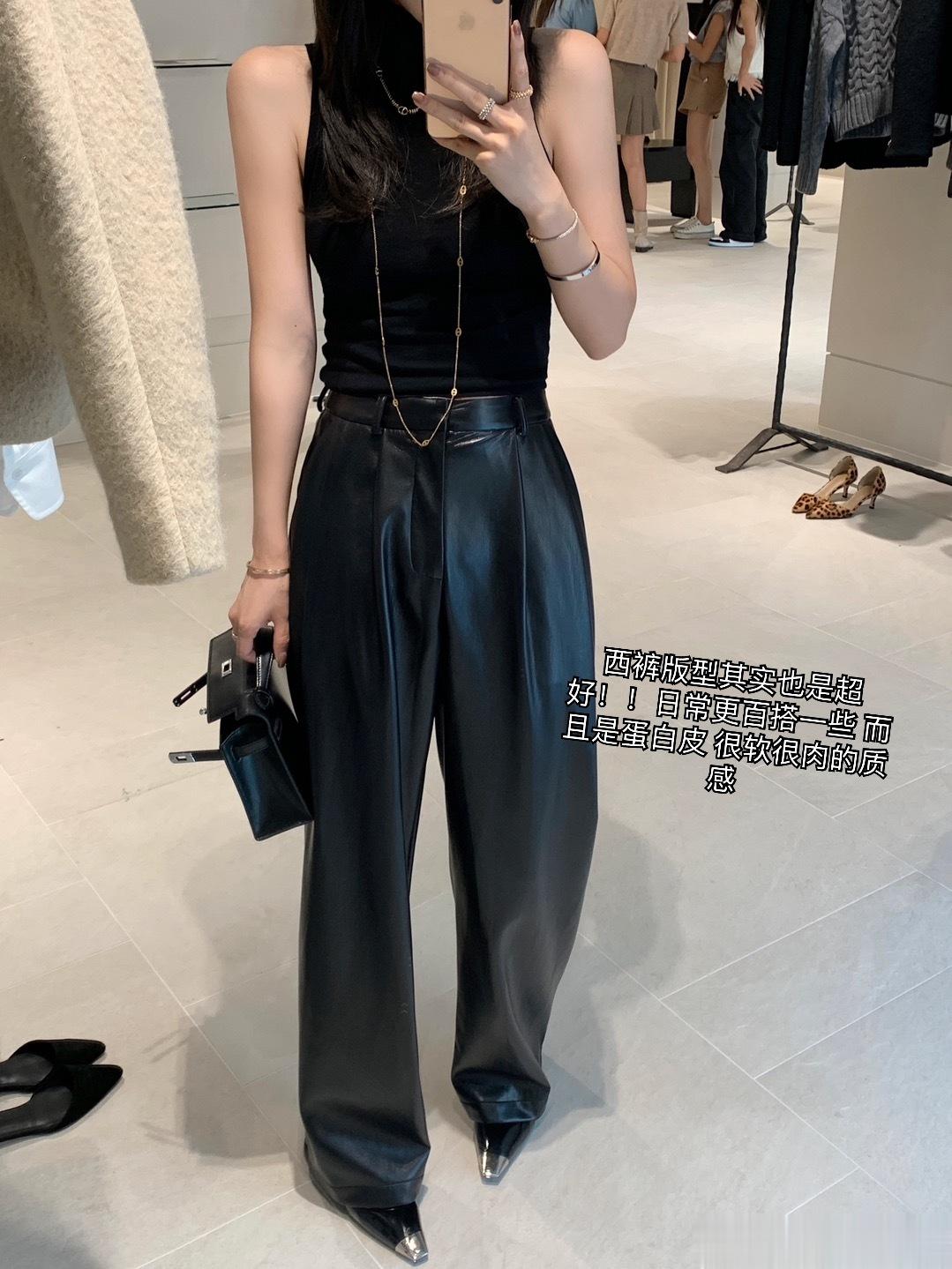 皮裤数据很好 一定要再给你们狠狠推荐下之前发的工装版本链接里面还有蛋白皮的西裤版