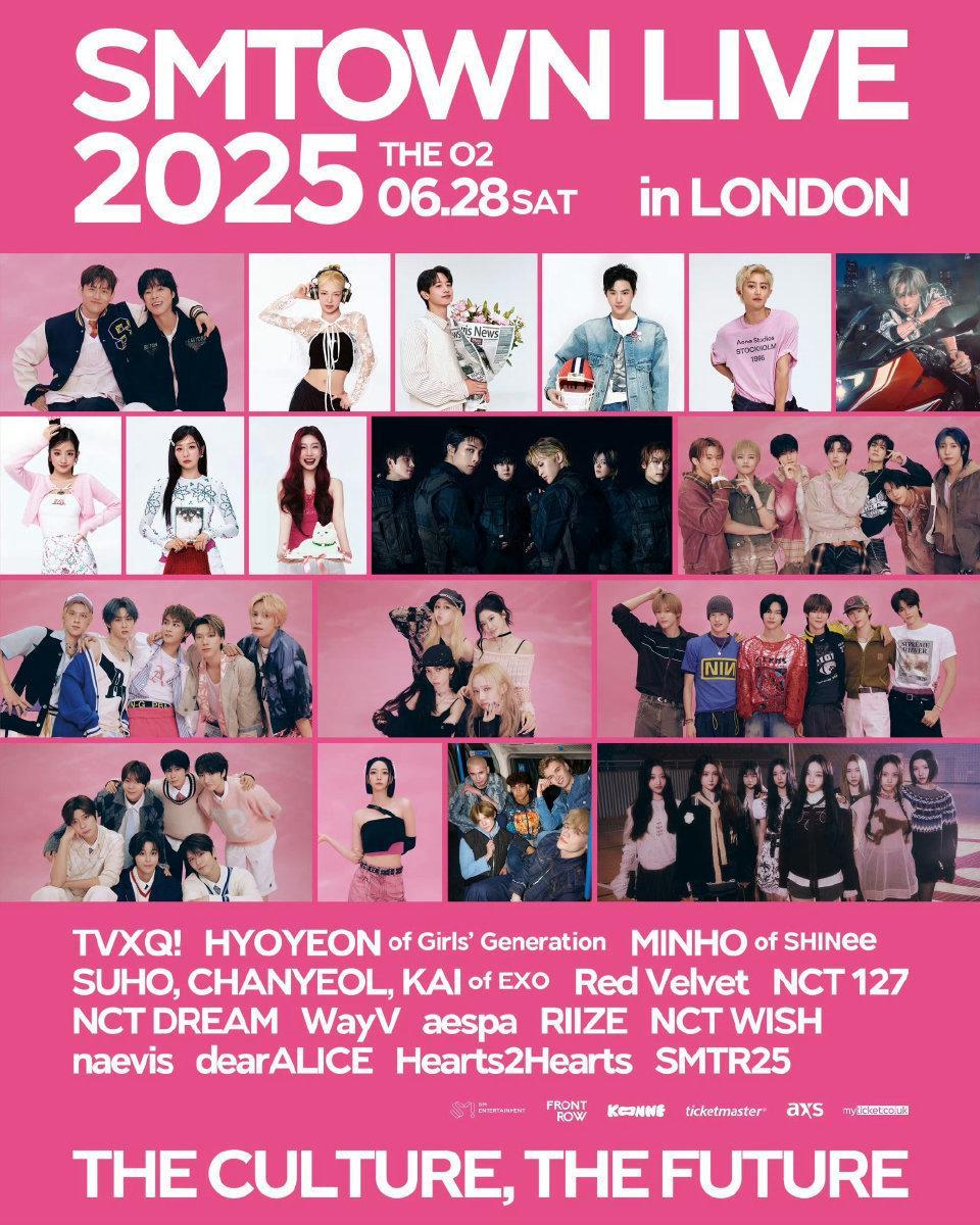 SMTOWN伦敦演唱会官宣最终阵容? 举办时间：6.28 东方神起、金孝渊、崔珉