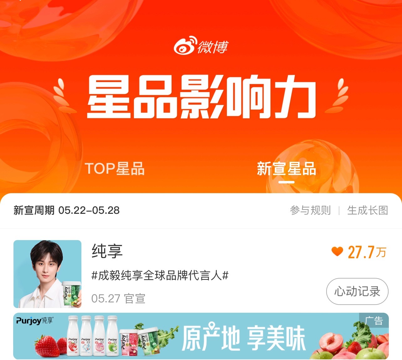 纯享星品影响力心动值💓27.7万了！爱淇淇✌🏻 