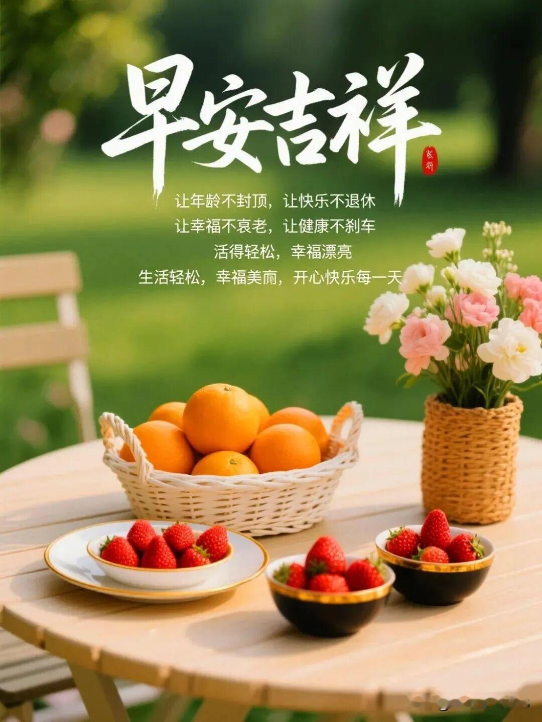 晨光漫洒大地，崭新一天如约而至。声声问候藏着温柔，句句祝福饱含心意。
 
美好周