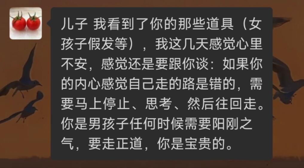 被父亲误认为是小南梁快递的假发到了（买来cos用的），结果被我爸先拆开了……然后