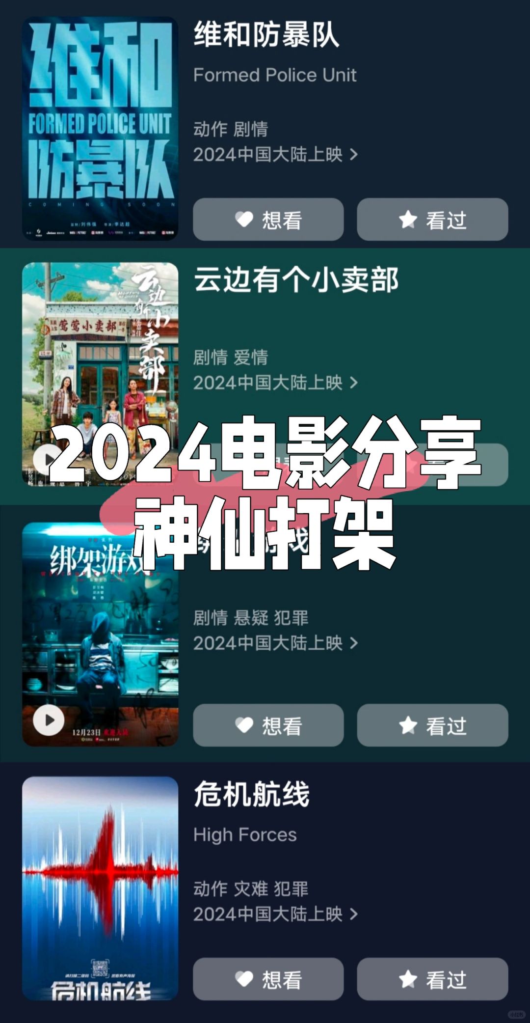 2024年电影神仙打架‼️每一部都好期待‼️