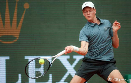 ATP 辛纳送蛋横扫晋级 拿下大师赛18连胜蒙特卡洛大师赛第二轮，辛纳以6-3/