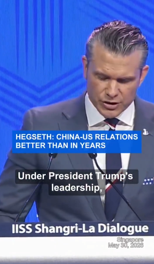 🔻香格里拉会谈上的赫格赛斯：“我向在座的各位保证，我们和东大的关系非常稳定，我