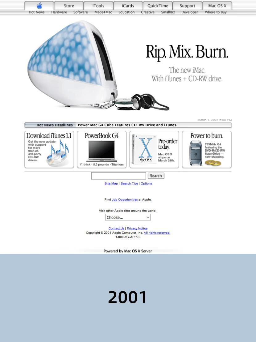 苹果官网的首页变迁，每一代都是经典啊