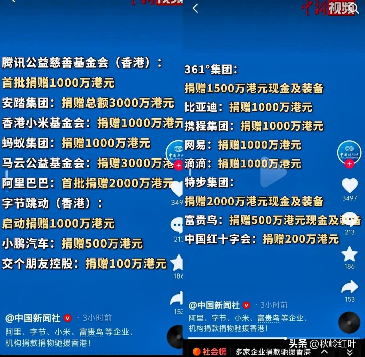 这次香港火灾，
马云捐款我理解，
霍震霆捐款我也理解，

可真正让我破防的，是两