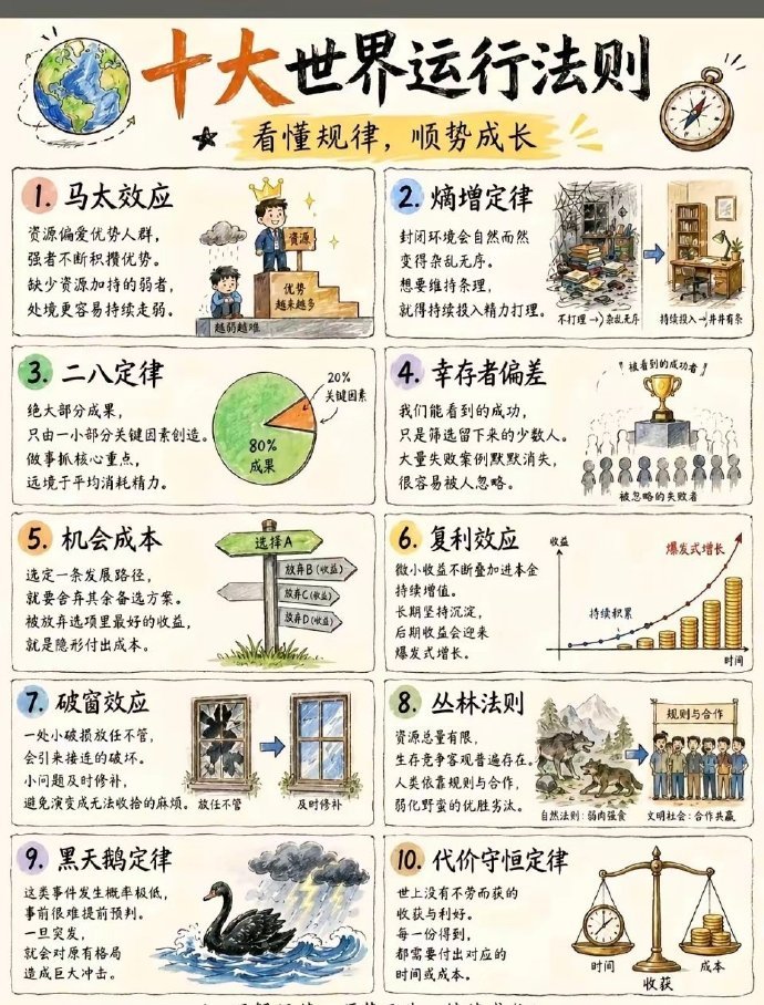 读懂世界运行的底层法则，看清事物内在规律，才能顺势而为，少走弯路。 