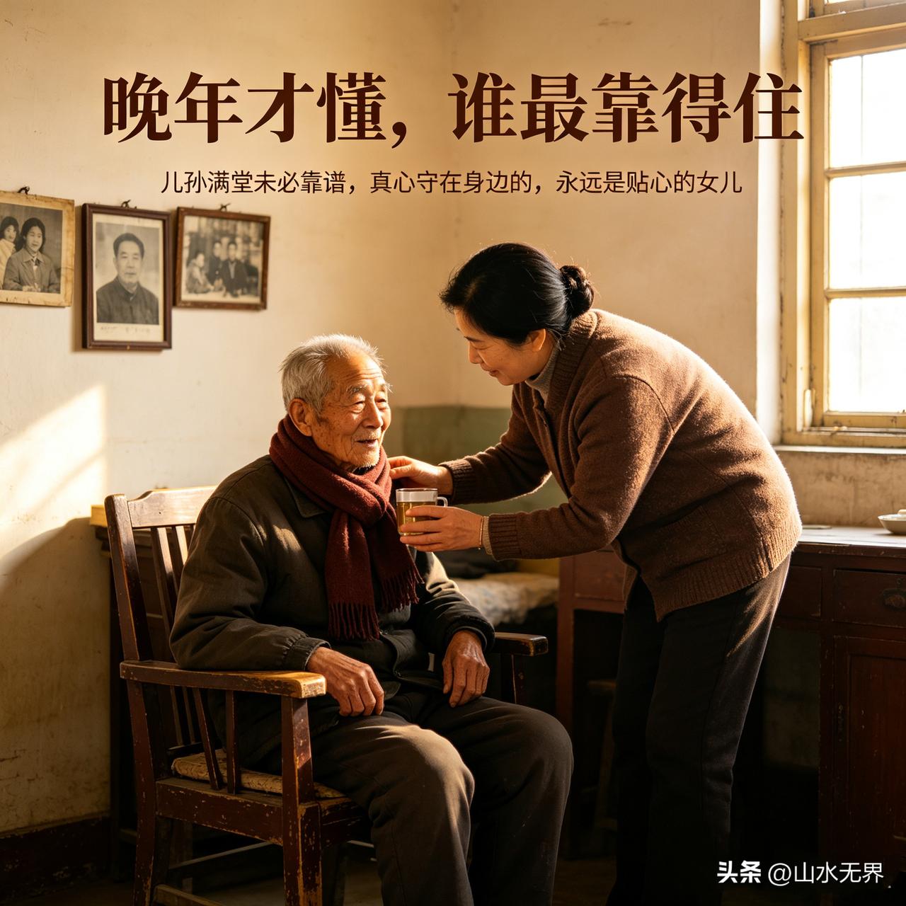 八十岁老人晚年现状：儿子走得早，最后才懂，谁最靠得住！
 
我身边有位八十岁的表