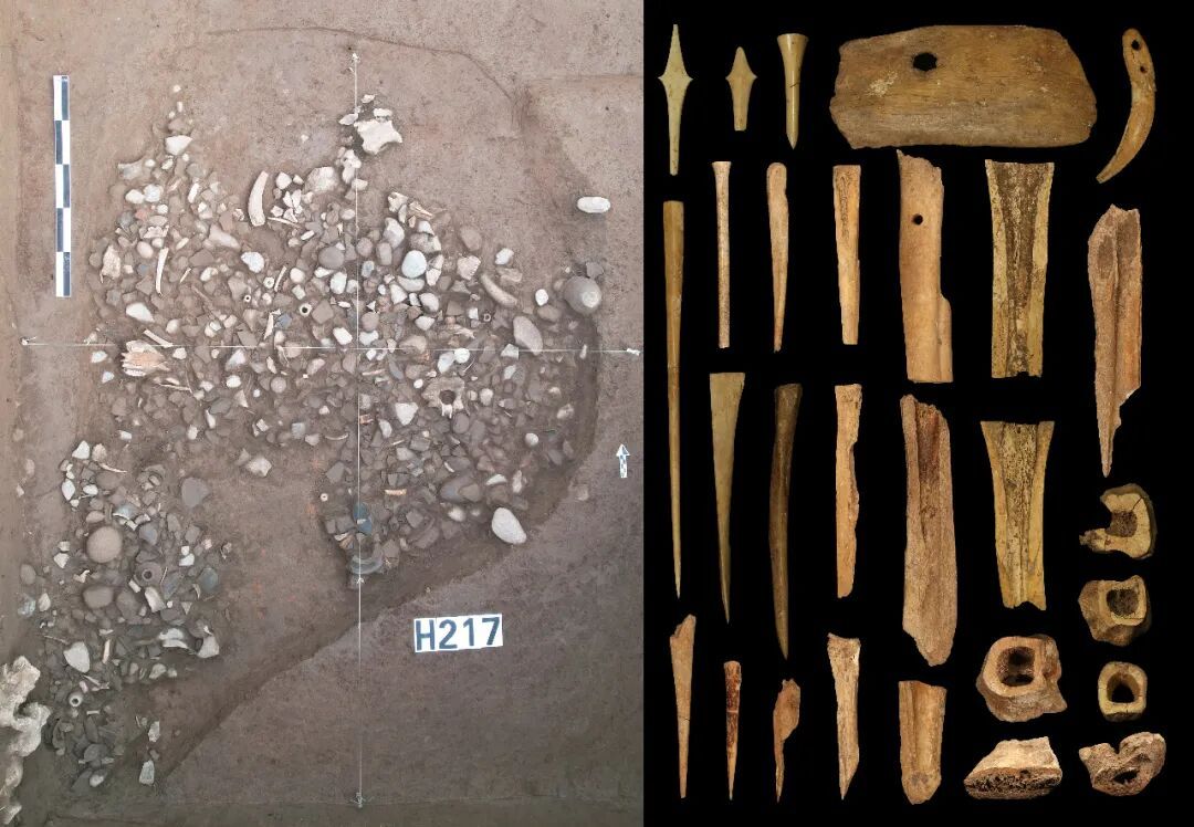 2025全国十大考古新发现 21强入围项目陕西宝鸡魏家崖遗址的骨料坑。发达的制骨