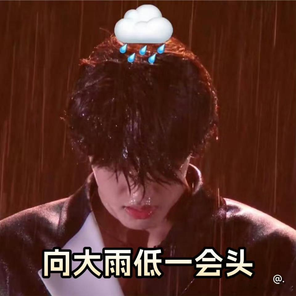 谁教张极这么用帅脸的《披荆斩棘》舞台的张极淋雨给我帅到了，头发湿成一缕缕让人心动