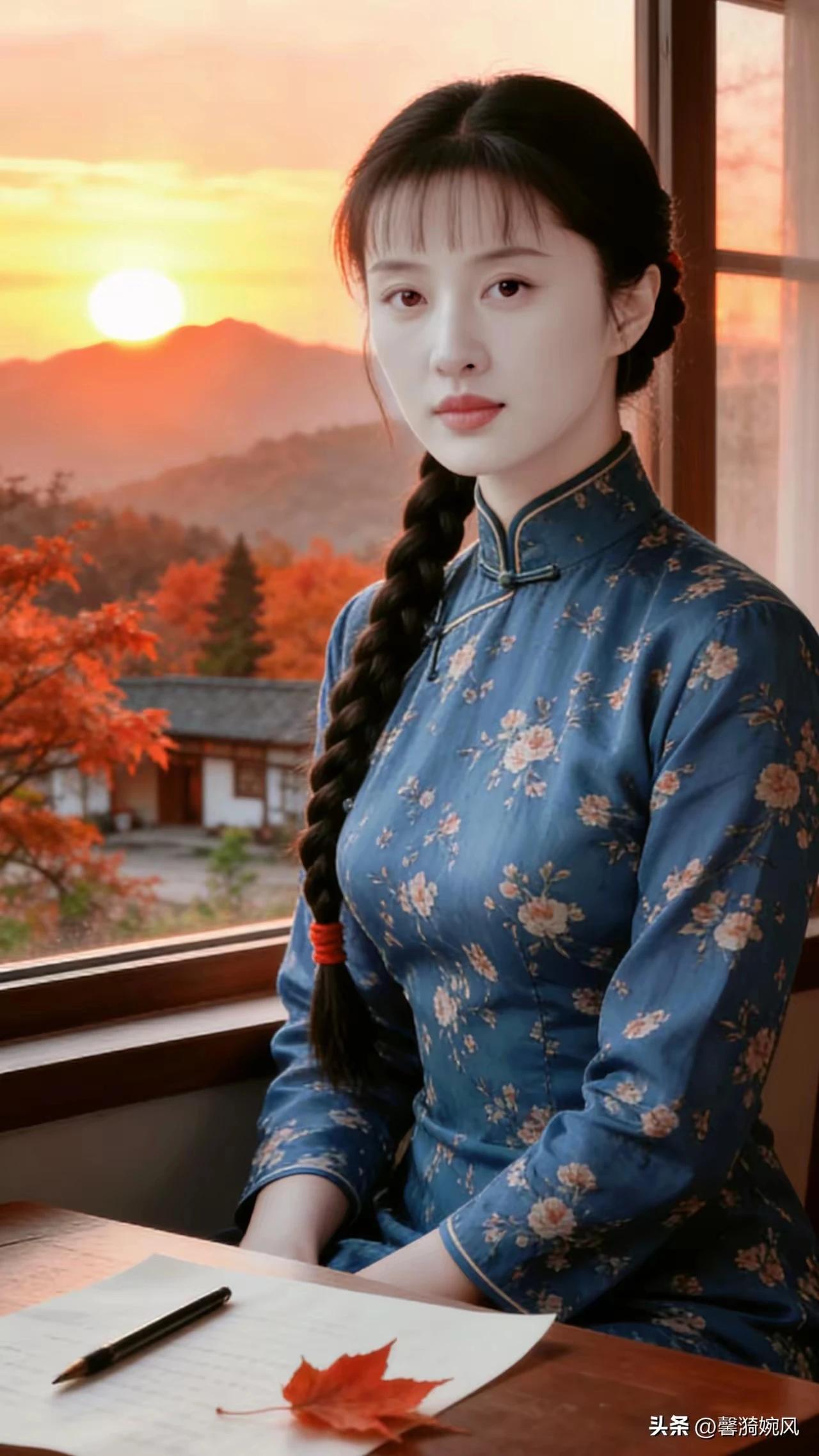 上联：轻描淡写春山景，
下联：浓墨重彩秋水情。