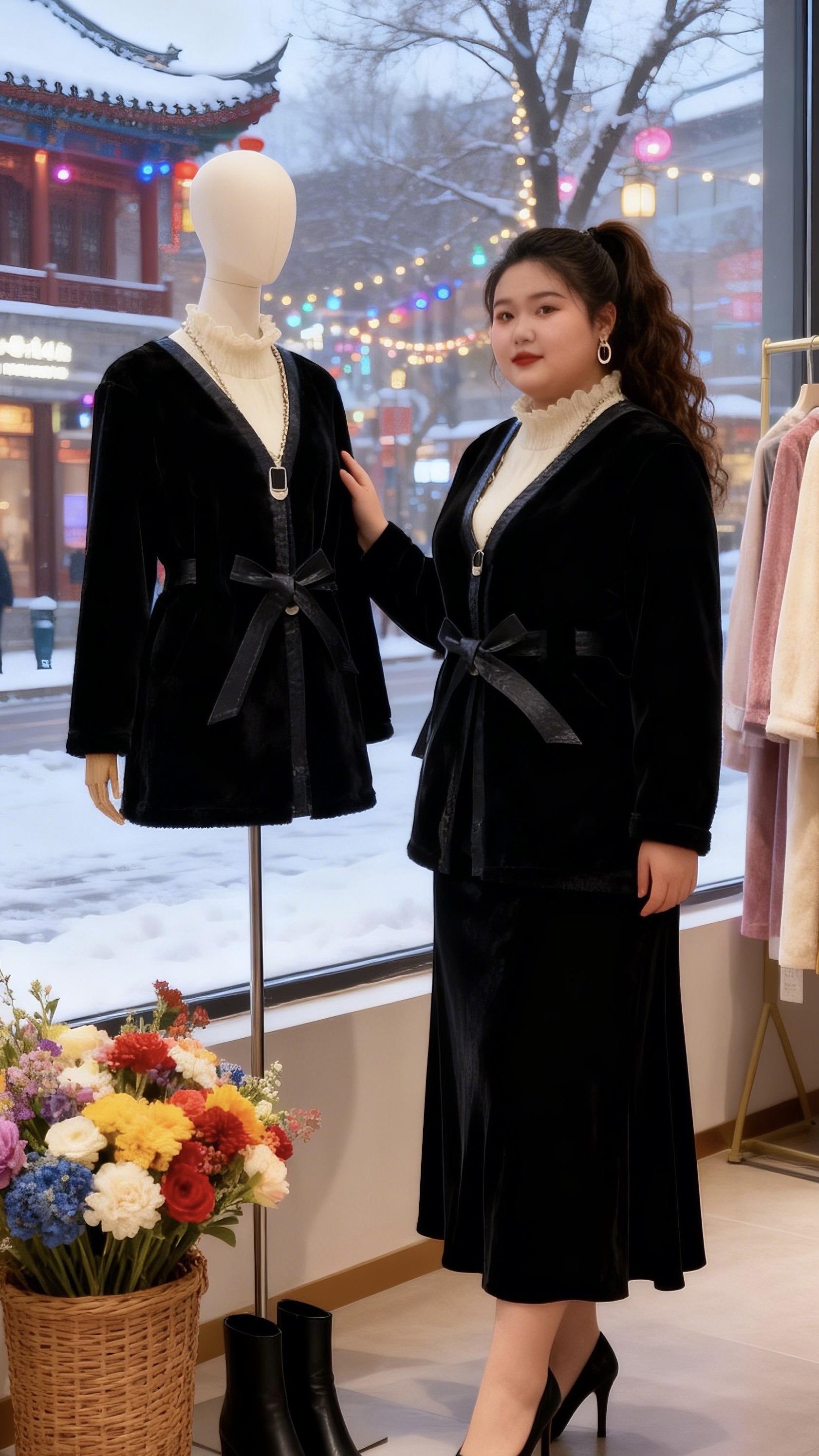 大码女装 这个冬天温度风度我都要 双12冬日氛围感穿搭大赏 给穿搭点颜...