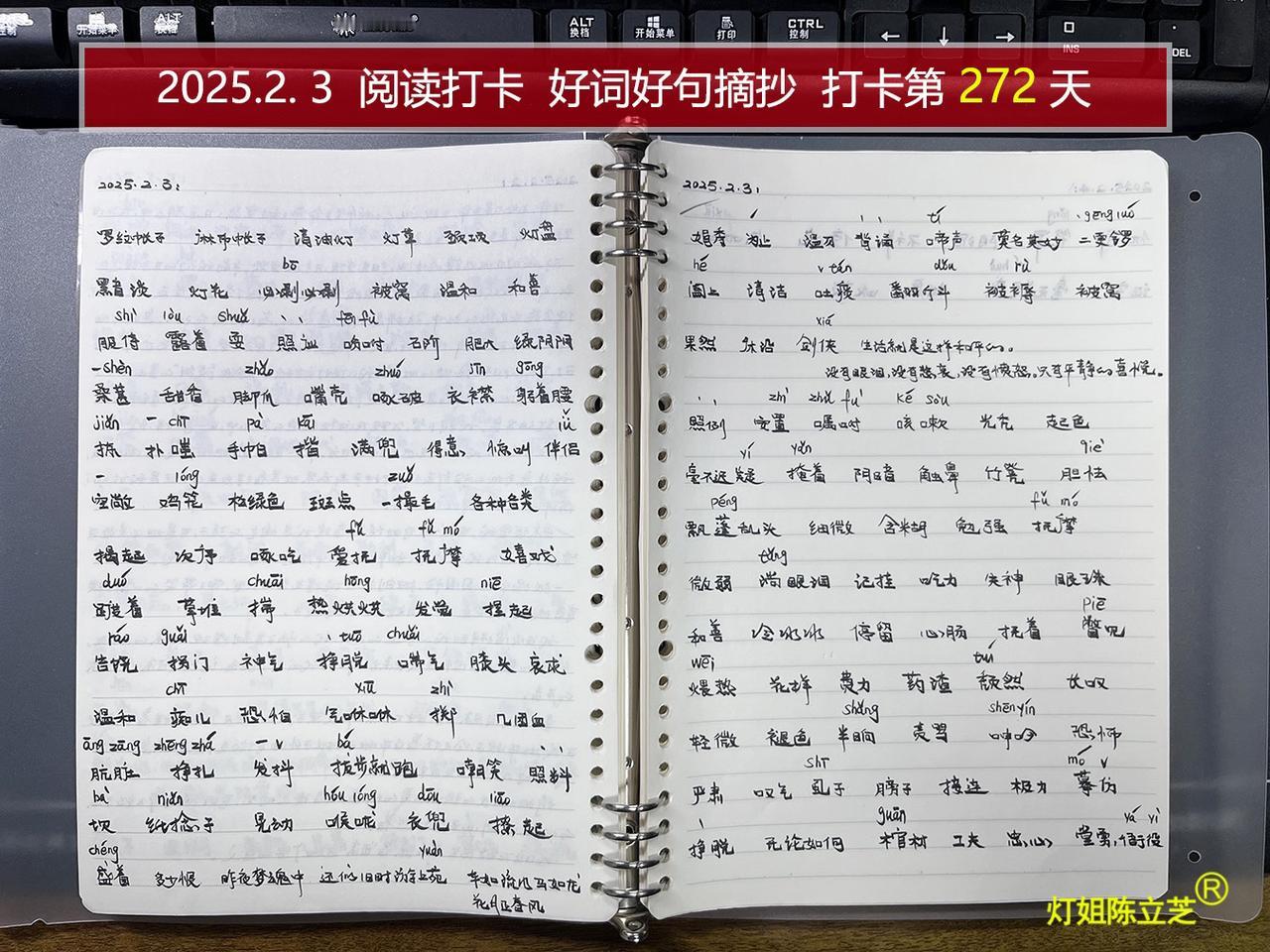 陈立芝写日记的第644天：2月3日 周一 雨
全家人每晚都是十点多就熄灯上床休息