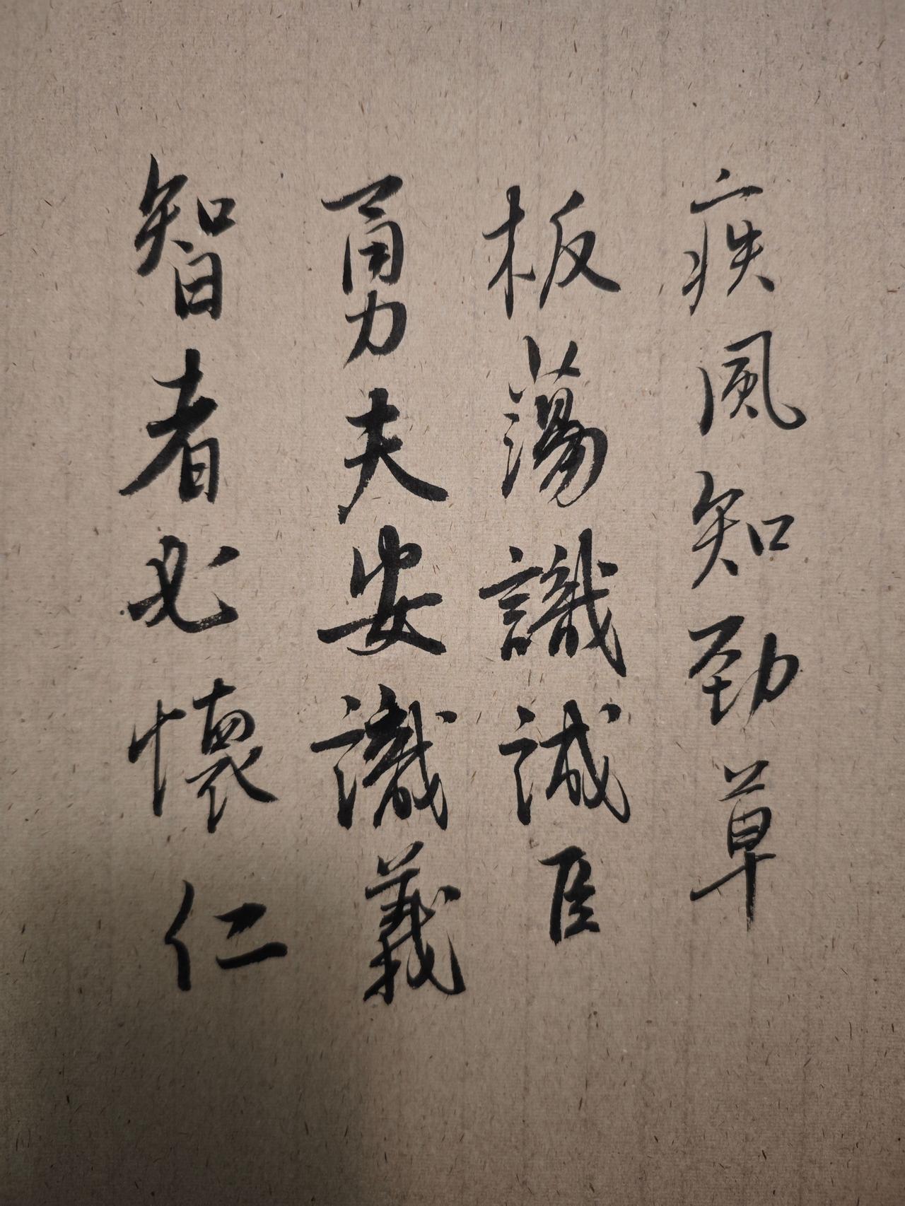 疾风知劲草，板荡识诚臣。
勇夫安识义，智者必怀仁。
萧瑀 
李世民